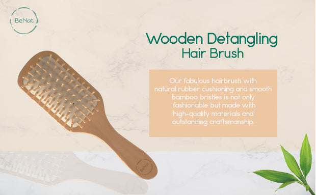 Wooden Detangling Hair Brush-1