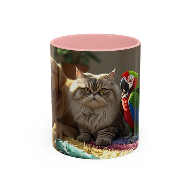 Colorful Pet-Themed Coffee Mug - Perfect Gift for Animal Lovers, Cat Lovers, Dog Coffee Mug, Fun Animal Art, Cute Gift Idea