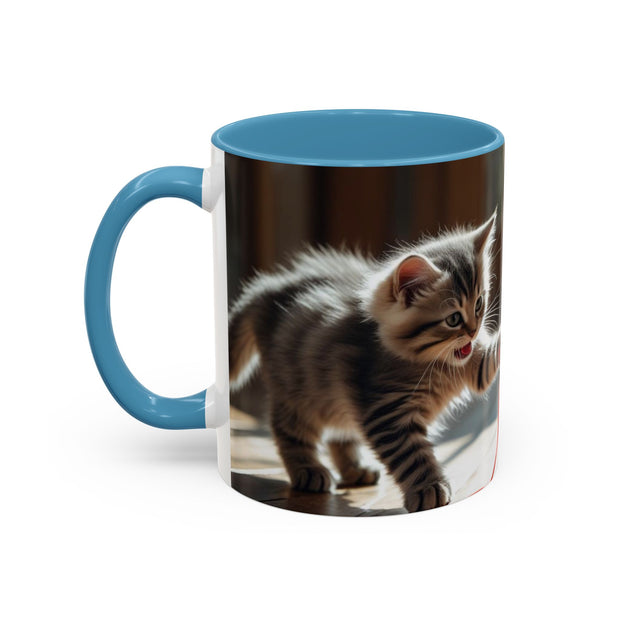 Cute Cat Accent Coffee Mug - Purrfect Gift for Cat Lovers, Pet Owners, Home Decor, Coffee Enthusiasts, Birthday, Holidays