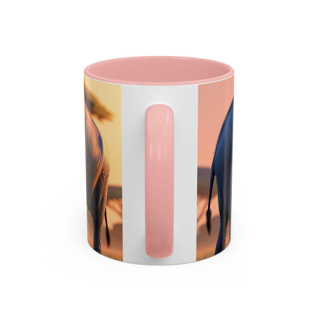 Elephant Family Accent Coffee Mug - Perfect Gift for Wildlife Lovers, Tea Lovers, Home Decor, Nature Enthusiasts, Animal Lovers