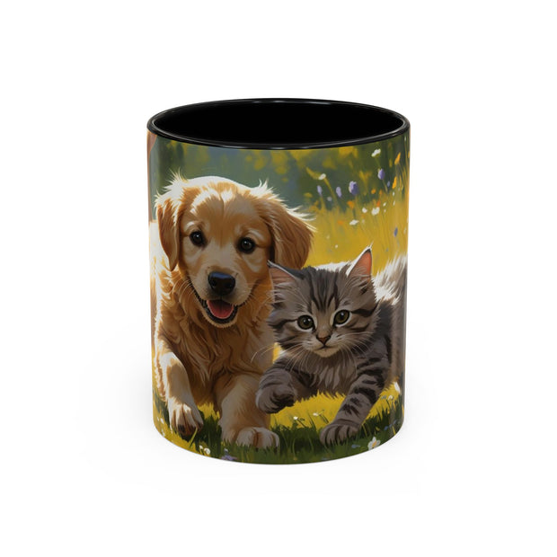 Playful Pet Coffee Mug - Cat and Dog Lovers Gift, Cute Animal Mug, Home and Kitchen Decor, Dog Mom Mug, Cat Dad Gift