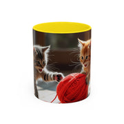 Cute Cat Accent Coffee Mug - Purrfect Gift for Cat Lovers, Pet Owners, Home Decor, Coffee Enthusiasts, Birthday, Holidays