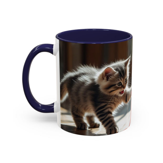 Cute Cat Accent Coffee Mug - Purrfect Gift for Cat Lovers, Pet Owners, Home Decor, Coffee Enthusiasts, Birthday, Holidays