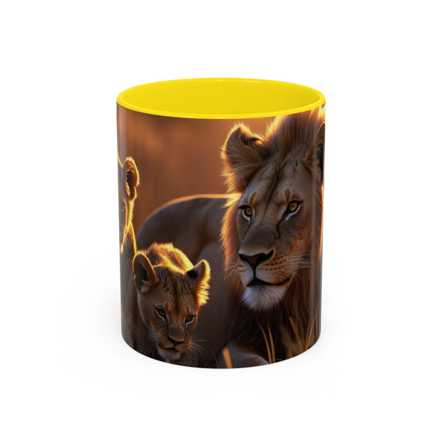 Majestic Lion Accent Coffee Mug | Animal Lover Gift, Wildlife Decor, Unique Mug, Gift for Her, Nature Enthusiast