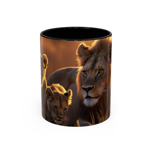 Majestic Lion Accent Coffee Mug | Animal Lover Gift, Wildlife Decor, Unique Mug, Gift for Her, Nature Enthusiast