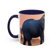 Elephant Family Accent Coffee Mug - Perfect Gift for Wildlife Lovers, Tea Lovers, Home Decor, Nature Enthusiasts, Animal Lovers