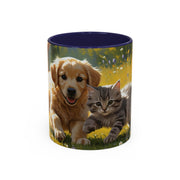 Playful Pet Coffee Mug - Cat and Dog Lovers Gift, Cute Animal Mug, Home and Kitchen Decor, Dog Mom Mug, Cat Dad Gift