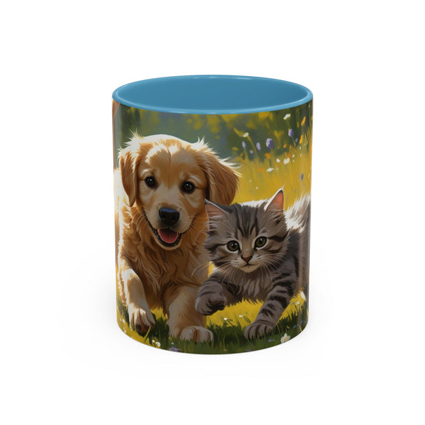 Playful Pet Coffee Mug - Cat and Dog Lovers Gift, Cute Animal Mug, Home and Kitchen Decor, Dog Mom Mug, Cat Dad Gift