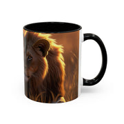 Majestic Lion Accent Coffee Mug | Animal Lover Gift, Wildlife Decor, Unique Mug, Gift for Her, Nature Enthusiast