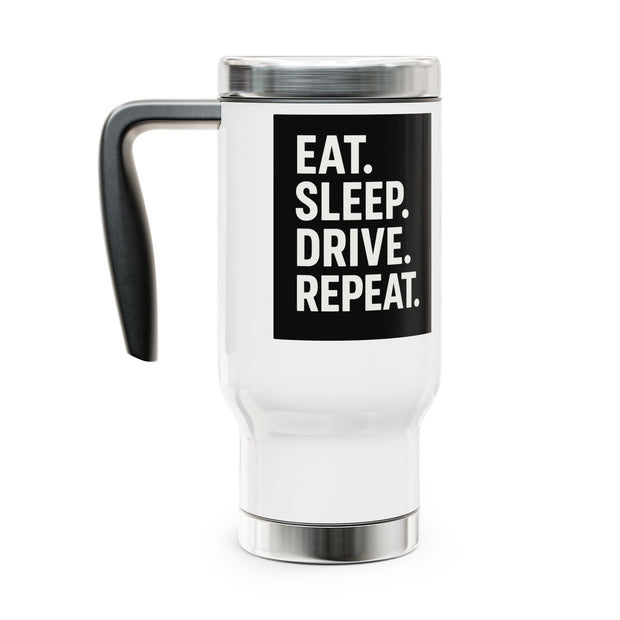 Travel Mug with Handle - Perfect for Drivers, Gift for Truckers, Coffee Lovers, Road Trip Essentials, Birthday Gift