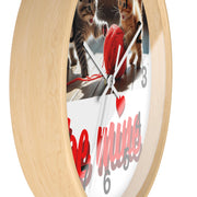Cute Cat Wall Clock - Be Mine, Home Decor, Cat Lover Gift, Valentine's Day, Pet Decor, Unique Wall Art