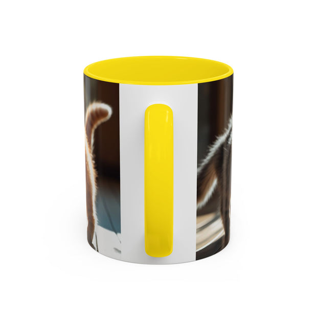 Cute Cat Accent Coffee Mug - Purrfect Gift for Cat Lovers, Pet Owners, Home Decor, Coffee Enthusiasts, Birthday, Holidays