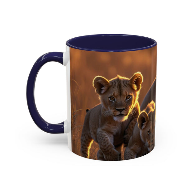 Majestic Lion Accent Coffee Mug | Animal Lover Gift, Wildlife Decor, Unique Mug, Gift for Her, Nature Enthusiast