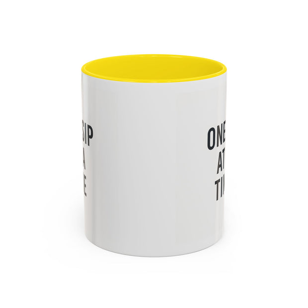 Inspirational Coffee Mug, One Sip at a Time Quote, Motivational Cup, Gift for Coffee Lovers, Office Decor, Unique Kitchenware