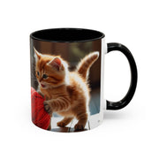 Cute Cat Accent Coffee Mug - Purrfect Gift for Cat Lovers, Pet Owners, Home Decor, Coffee Enthusiasts, Birthday, Holidays