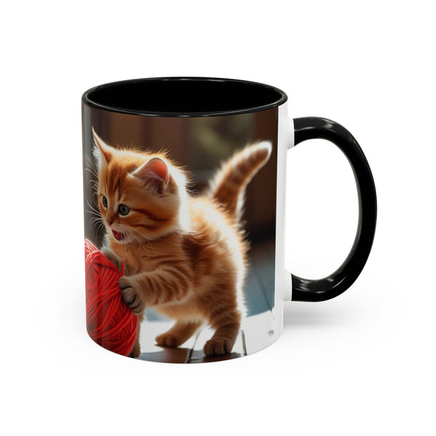 Cute Cat Accent Coffee Mug - Purrfect Gift for Cat Lovers, Pet Owners, Home Decor, Coffee Enthusiasts, Birthday, Holidays