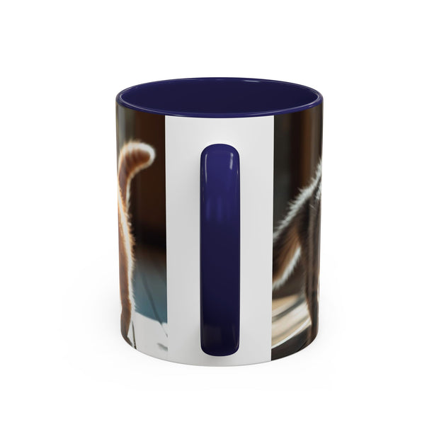 Cute Cat Accent Coffee Mug - Purrfect Gift for Cat Lovers, Pet Owners, Home Decor, Coffee Enthusiasts, Birthday, Holidays