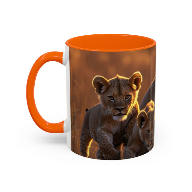 Majestic Lion Accent Coffee Mug | Animal Lover Gift, Wildlife Decor, Unique Mug, Gift for Her, Nature Enthusiast