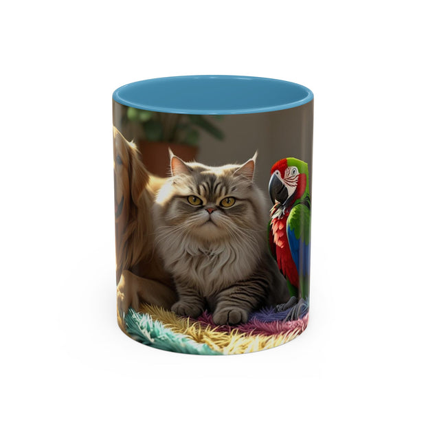 Colorful Pet-Themed Coffee Mug - Perfect Gift for Animal Lovers, Cat Lovers, Dog Coffee Mug, Fun Animal Art, Cute Gift Idea