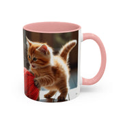 Cute Cat Accent Coffee Mug - Purrfect Gift for Cat Lovers, Pet Owners, Home Decor, Coffee Enthusiasts, Birthday, Holidays