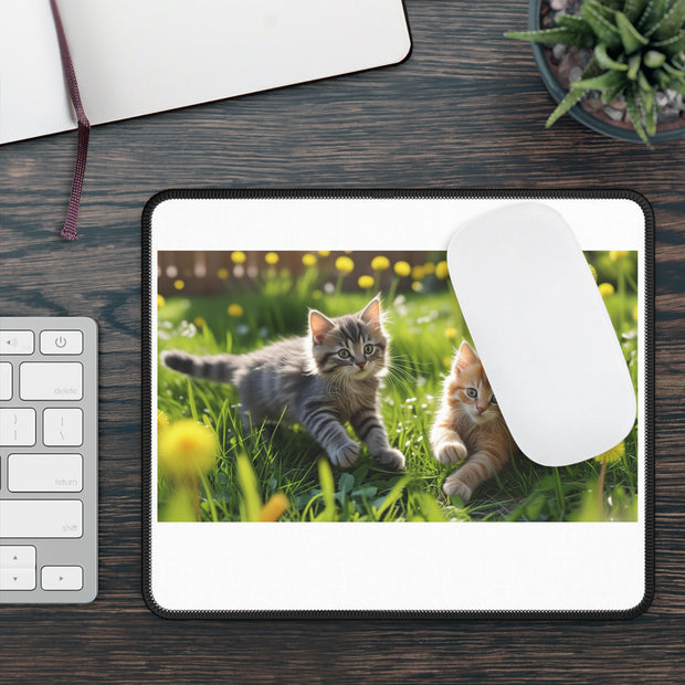 Whimsical Cat Gaming Mouse Pad | Purr-fect Gift for Cat Lovers, Cute Mouse Mat, Cozy Desk Decor, Feline-Themed Workspace