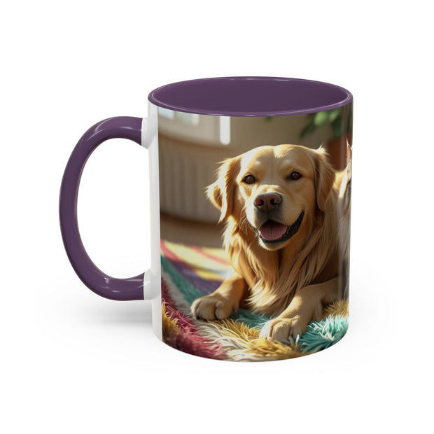 Colorful Pet-Themed Coffee Mug - Perfect Gift for Animal Lovers, Cat Lovers, Dog Coffee Mug, Fun Animal Art, Cute Gift Idea