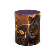Majestic Lion Accent Coffee Mug | Animal Lover Gift, Wildlife Decor, Unique Mug, Gift for Her, Nature Enthusiast
