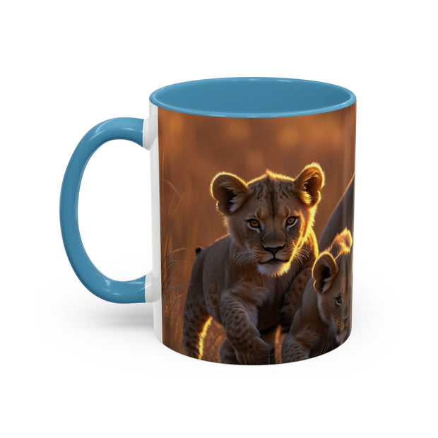 Majestic Lion Accent Coffee Mug | Animal Lover Gift, Wildlife Decor, Unique Mug, Gift for Her, Nature Enthusiast