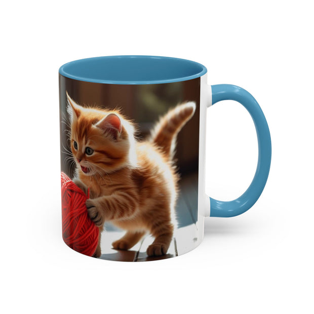Cute Cat Accent Coffee Mug - Purrfect Gift for Cat Lovers, Pet Owners, Home Decor, Coffee Enthusiasts, Birthday, Holidays