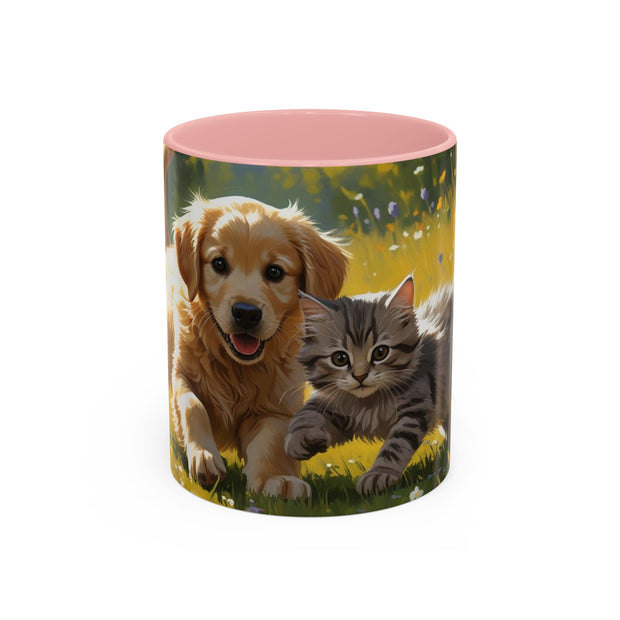 Playful Pet Coffee Mug - Cat and Dog Lovers Gift, Cute Animal Mug, Home and Kitchen Decor, Dog Mom Mug, Cat Dad Gift