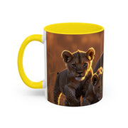 Majestic Lion Accent Coffee Mug | Animal Lover Gift, Wildlife Decor, Unique Mug, Gift for Her, Nature Enthusiast