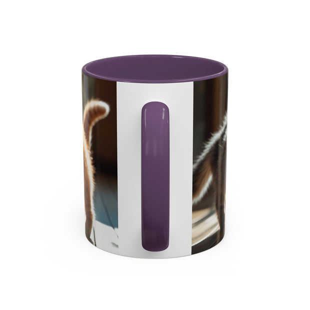 Cute Cat Accent Coffee Mug - Purrfect Gift for Cat Lovers, Pet Owners, Home Decor, Coffee Enthusiasts, Birthday, Holidays