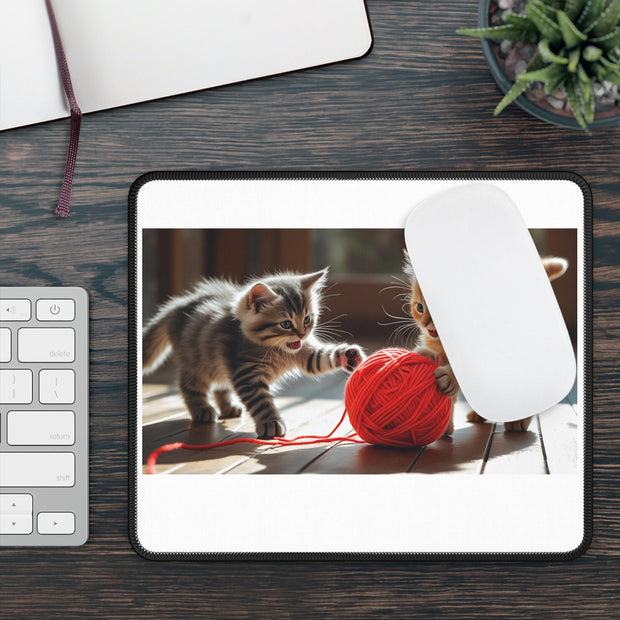 Cute Kitten Gaming Mouse Pad, Cat Mouse Mat, Gamer Gift, Animal Themed Desk Accessory, Pet Lover Office Decor, Fun Office Supply