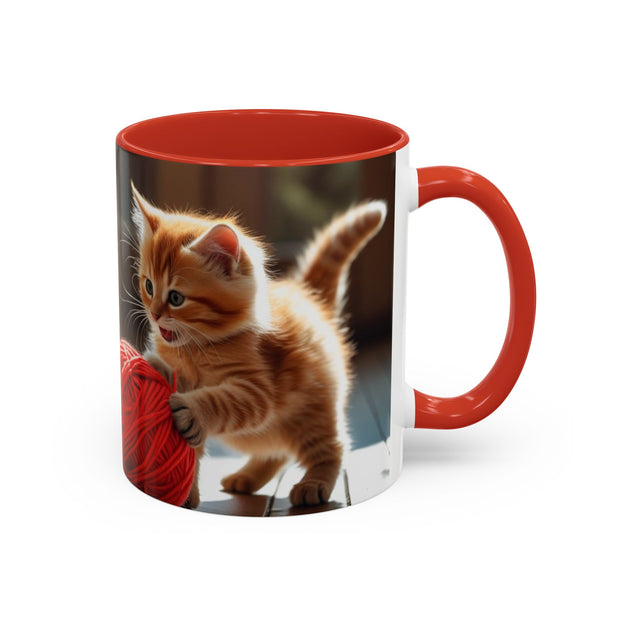 Cute Cat Accent Coffee Mug - Purrfect Gift for Cat Lovers, Pet Owners, Home Decor, Coffee Enthusiasts, Birthday, Holidays