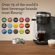 K-Cafe Single-Serve K-Cup Coffee Maker, Latte Maker and Cappuccino Maker, Comes with Dishwasher Safe Milk Frother, Coffee Shot Capability, Compatible with All  K-Cup Pods, Dark Charcoal