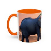 Elephant Family Accent Coffee Mug - Perfect Gift for Wildlife Lovers, Tea Lovers, Home Decor, Nature Enthusiasts, Animal Lovers