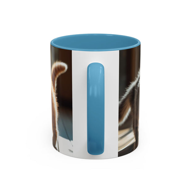 Cute Cat Accent Coffee Mug - Purrfect Gift for Cat Lovers, Pet Owners, Home Decor, Coffee Enthusiasts, Birthday, Holidays