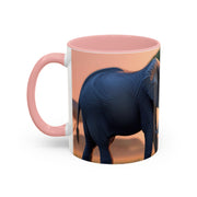 Elephant Family Accent Coffee Mug - Perfect Gift for Wildlife Lovers, Tea Lovers, Home Decor, Nature Enthusiasts, Animal Lovers