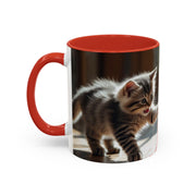 Cute Cat Accent Coffee Mug - Purrfect Gift for Cat Lovers, Pet Owners, Home Decor, Coffee Enthusiasts, Birthday, Holidays