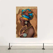 African Art Woman Painting Prints on Canvas Beauty Girl Scandinavian Posters Wall Art Home for Living Room