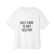 Self-Care Boxy Tee | Oversized Unisex T-Shirt for Comfort, Relaxation, Gifts, Self-Love, Everyday Wear