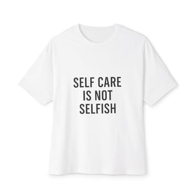 Self-Care Boxy Tee | Oversized Unisex T-Shirt for Comfort, Relaxation, Gifts, Self-Love, Everyday Wear