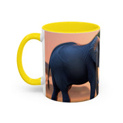 Elephant Family Accent Coffee Mug - Perfect Gift for Wildlife Lovers, Tea Lovers, Home Decor, Nature Enthusiasts, Animal Lovers
