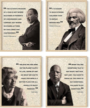 Black History Posters for Classroom - African American Art, Black History Month Decorations & African American Posters for Classroom, Quotes (Beige Frame, 11X14)