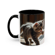 Cute Cat Accent Coffee Mug - Purrfect Gift for Cat Lovers, Pet Owners, Home Decor, Coffee Enthusiasts, Birthday, Holidays