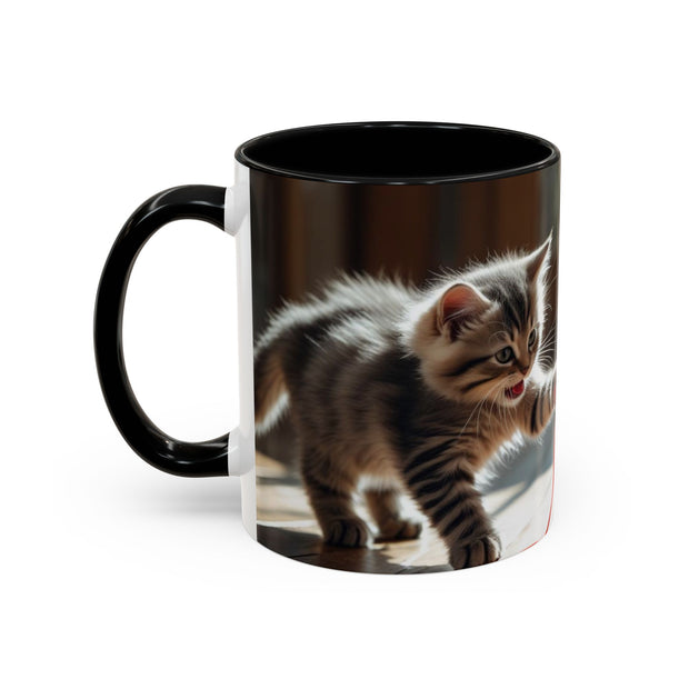 Cute Cat Accent Coffee Mug - Purrfect Gift for Cat Lovers, Pet Owners, Home Decor, Coffee Enthusiasts, Birthday, Holidays