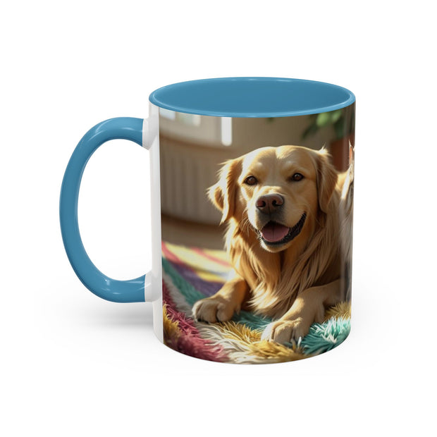 Colorful Pet-Themed Coffee Mug - Perfect Gift for Animal Lovers, Cat Lovers, Dog Coffee Mug, Fun Animal Art, Cute Gift Idea