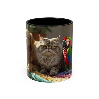 Colorful Pet-Themed Coffee Mug - Perfect Gift for Animal Lovers, Cat Lovers, Dog Coffee Mug, Fun Animal Art, Cute Gift Idea