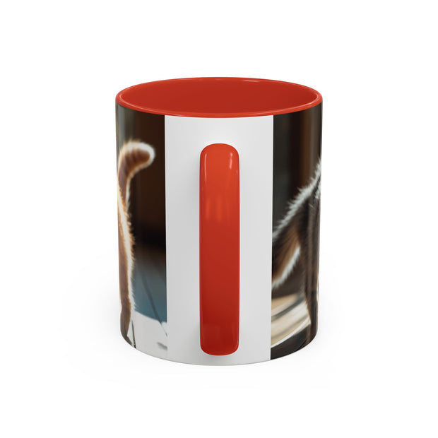 Cute Cat Accent Coffee Mug - Purrfect Gift for Cat Lovers, Pet Owners, Home Decor, Coffee Enthusiasts, Birthday, Holidays