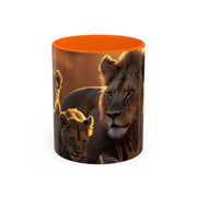Majestic Lion Accent Coffee Mug | Animal Lover Gift, Wildlife Decor, Unique Mug, Gift for Her, Nature Enthusiast